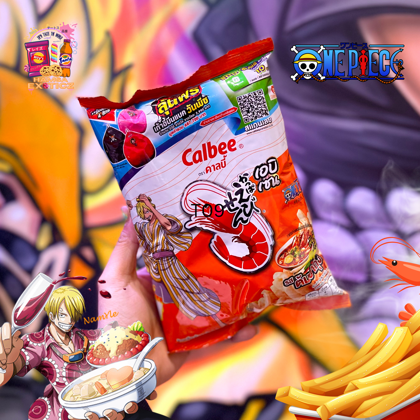 Calbee® - One Piece Prawn Crackers Tomyum 55g (Thailand)