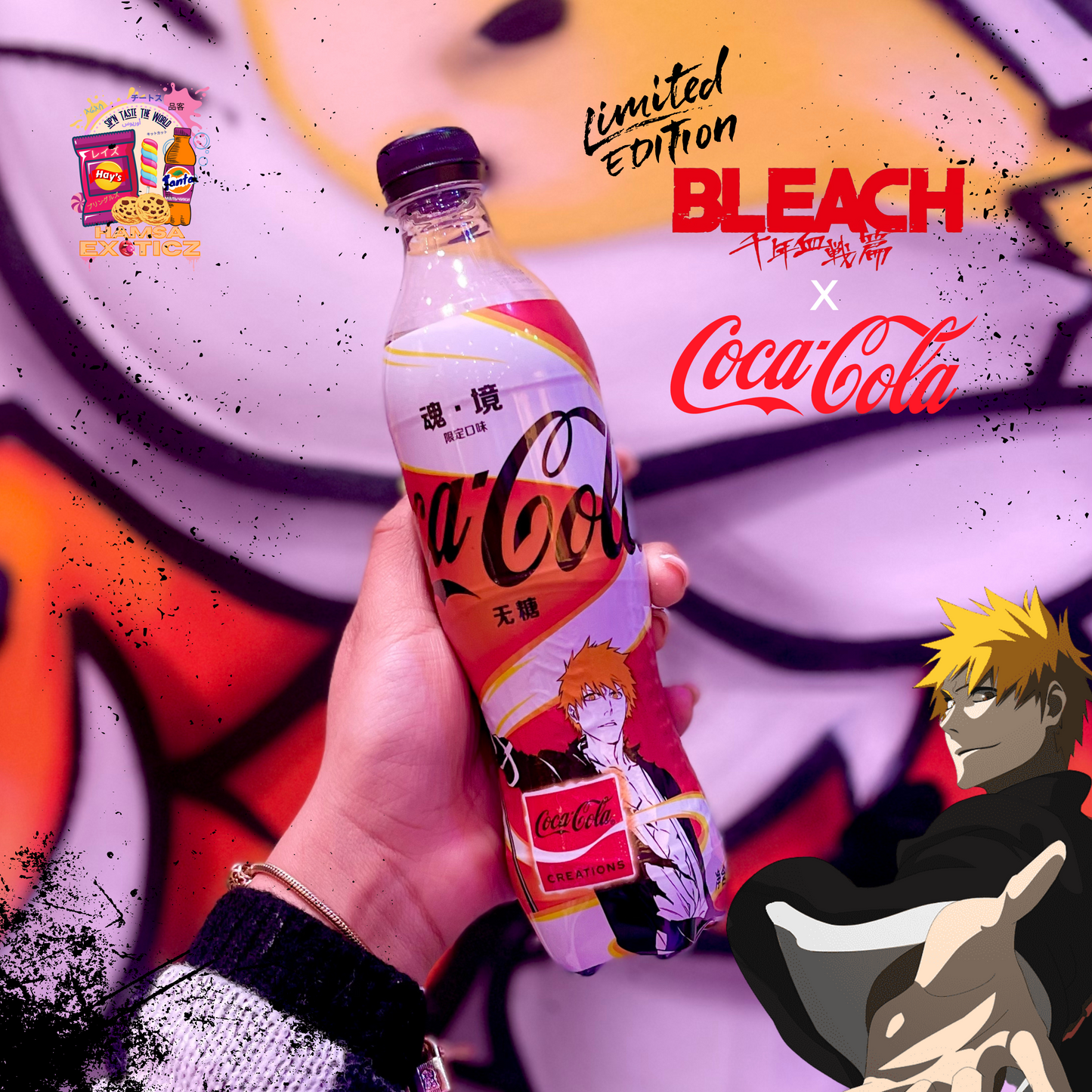 Coca Cola® Zero - Bleach Soul Blast Limited Edition Ichigo Kurasaki Lemon-Lime Flavored 500ml (China)